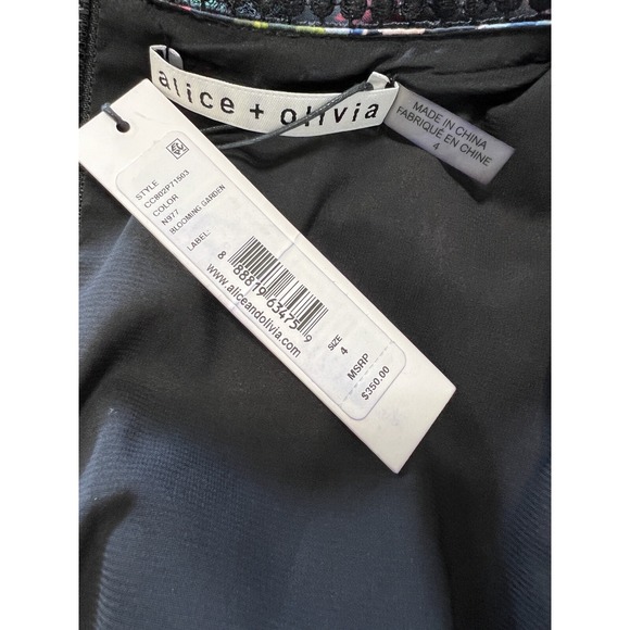 Alice Olivia Rapunzel dress in blooming garden Size 4 NWT $350 Floral Lace - Picture 9 of 11